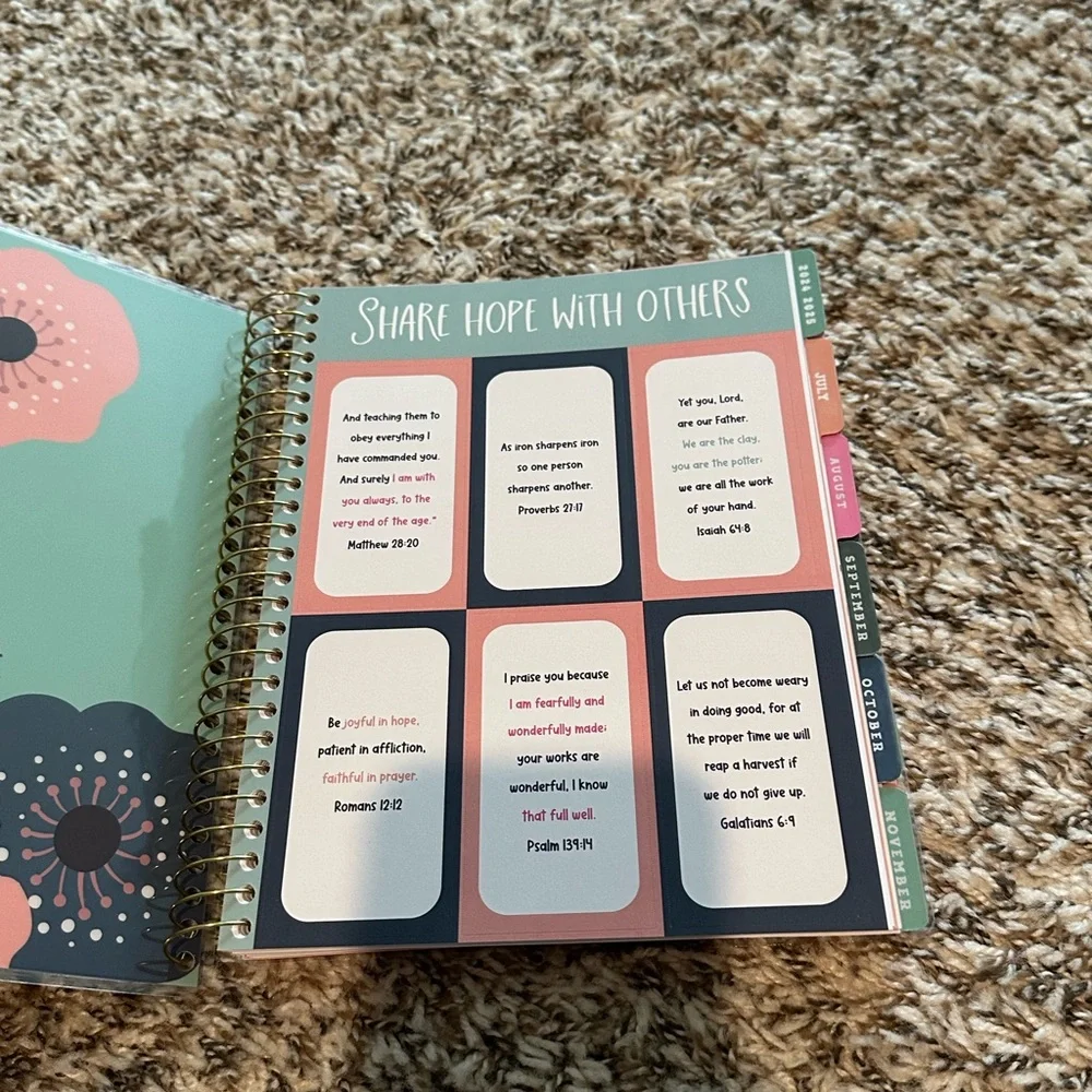 Floral Motivational Spiral Notebook